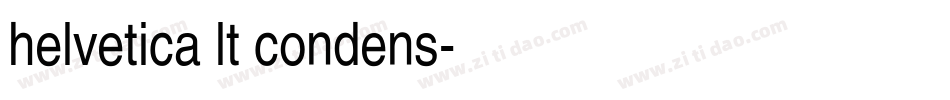 helvetica lt condens字体转换